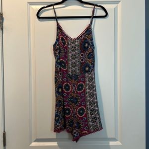 Purple Printed Romper